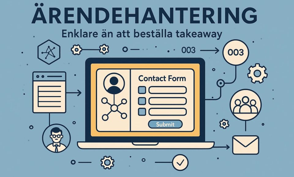 En illustration av ett ärendehanteringssystem